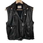 Free People  Emilia Faux Leather Moto Vest Photo 2