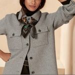 Banana Republic  Double-Face Wool-Blend Shirt Jacket Gray Size Small Photo 0