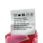 Strawberry Pink Abstract Print Geometric Pleated Maxi Dress Resort Cruise Medium Photo 6