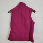 Columbia Womens Jacket Vest Sz S Pink Mock Neck Full Zip Fleece Paneled Lined Photo 1