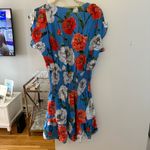 Parker  Blue Floral Mini Dress Photo 7