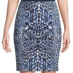 Robert Graham  Skirt Womens 4 White Blue Black Pencil Sydney Cotton Photo 5