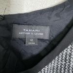 Tahari  Gingham Micro Plaid Black White Sleeveless Career Workwear Dress 12 Photo 2