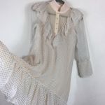 NWT We are HAH Polka Dot Lace Ruffle Swing Mini Dress Small Fairy Coquette Chic Black Photo 10