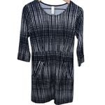 Evereve Allison Joy Black and White Printed Dress 3/4 Length Sleeves Size Small Photo 0
