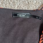 Poetry  Burnt Orange & Brown Chiffon Mini Dress. Size Medium Photo 1