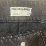 We The Free by Free People Black Denim Skirt NWOT High Waist Front Slit Pockets Photo 3