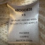 XS One Grey Day 50% Merino Wool Pull Over Quarter Zip Oversized Winter Holiday White Photo 8