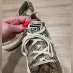 Converse  Women's Beige Snake Pattern Sneakers Photo 5