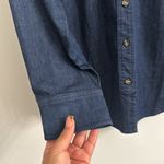Universal Standard  Minimalist Stretch Cotton Chambray Shirt Sz S / 14-16 Photo 5