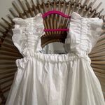 NWT Monica Nera Maya White Ruffle Strap Gathered Mini Dress Luxury Graduation S Photo 1