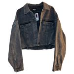 Micas  Cropped Denim Jacket – Black
Size XL - NWT Photo 2