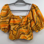 Sam Edelman  Crosshatch wave Karen top warm apricot size M Medium NWT Photo 0
