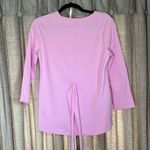Ann Taylor  Light Pink Three Quarter Sleeve Tie Waist Sweatshirt Size Small Photo 11