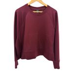 Nike  Dri-Fit Embossed Logo Sweatshirt XL Burgundy Crewneck Raglan Athleisure Photo 2