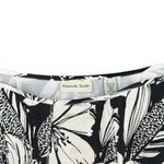 Amanda Smith Vintage 90s Floral Silk Skirt Black and White Size 10 A-Line Silky Cottage Photo 1