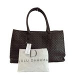 Lulu Dharma Woven Bag Brown Vegan Leather Bottega Photo 12
