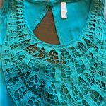 Xhilaration Blue Embellished Sleeveless Tank Top Photo 1