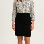 Cynthia Rowley  WhtBlk Long Sleeves Floral Print Collared Chest Pocket Buttonup M Photo 0