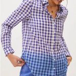 Anthropologie PILCRO Deb Relaxed Ombre Button Down Shirt Top Women’s Size M Photo 0