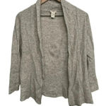 White + Warren 100% Cashmere Open Front Classic Minimalist ‎ Gray Cardigan Large Size M Photo 0