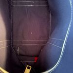 L.L. Bean Boat & Tote Bag Blue Red Canvas 16x12” Removable Stitching‎ Or Patch K Photo 4