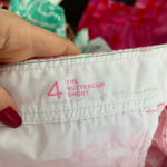 Lilly Pulitzer  she's a fox buttercup shorts scalloped chinos Barbie pink print Photo 3