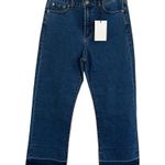NWT EVIDNT Malibu High Rise Two Tone Kick Flare Jeans 26 Blue Photo 1