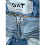 OAT High Rise Straight Crop Button Fly Raw Hem light wash Jeans Sz 25 #749 Blue Photo 3