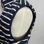 J.Crew Vest Puffer Down Feathers Full Zip Striped Pockets Lined Blue Cream Gold Photo 7