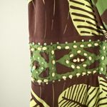 Robbie Bee Signature by  Y2K Tank Dress with Beads in Green & Brown Print Size 14 Photo 3