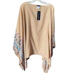 Harvé Benard NWT Harve’ Bernard embroidered poncho top. One Size Photo 1