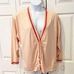 Vintage 80’s 90’s Lightweight Pink Cardigan Stefano World Wide Size L Photo 0