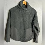 Nike Women's Sherpa Black Cowel Neck Long Sleeve Sweatshirt Size Small Photo 0