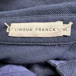 Lingua Franca Navy Blue Women's Shirt S Collared Button Photo 5