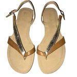 Kenneth Cole REACTION LIGHT BROWN & GOLD SANDALS SIZE 10 MEDIUM Photo 0