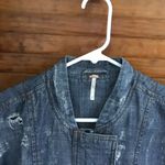 Free People  DISTRESSED TENNIS JEAN JACKET. S Photo 5