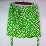 Buckhead Betties  M Green White Wrap Golf Skirt Photo 0