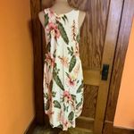 Vtg 90s Tropical Floral Midi Dress Size L Photo 6