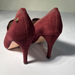 Calvin Klein Kena Nappa 6.5 Cabernet Burgundy Suede Pump Peep Stilettos Booties Photo 4