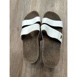 REEF  Sandals Womens 9 Cushion Vista Hi Platform Slip On Slide White Faux Leather Photo 5