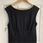 Madison dress ladies size 12 Black Sheath Midi Bateau Neckline capsule retro emo Photo 2