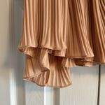 Endless Rose  Off Shoulder with Adjustable Straps Tan Pleated Flowy Blouse Photo 5