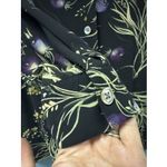 Preston & York  Premiere Vintage Women's Size 10 Black Floral‎ Fruit Sheer BLOUSE Photo 5