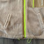 Urban Outfitters  Women’s Tan Fleece Jacket with Neon Accents Size Small Photo 4