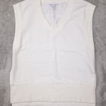 Athleta Retroterry V Neck Sleeveless Vest White Women's size Small 532197 Photo 0