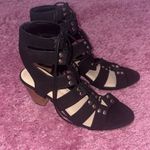 Loeffler Randall  Hana Black Lace Up Gladiator Heels Size 6 Photo 2