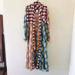 Free People Prarie Plaid Maxi Dress Slip Set NWT Photo 3