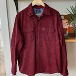 CHAPS  Red Black Checkered Plaid Flannel Button Down Shirt Sz Medium Fisherman Photo 5
