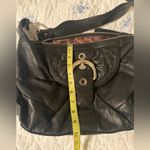 B. Makowsky Leather Shoulder Bag Black Photo 9